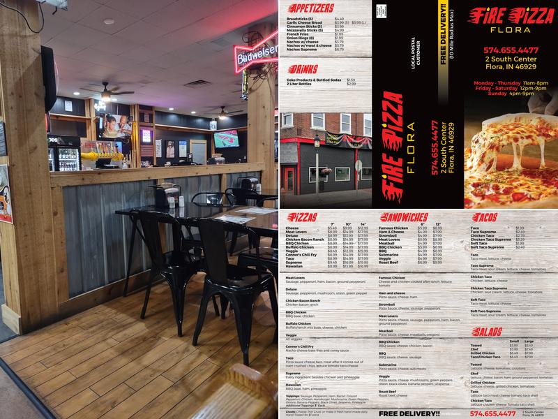 Fire Pizza Flora Menu
