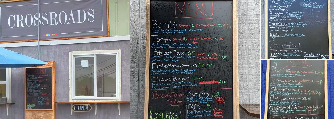 Crossroads Food Trailer Menu