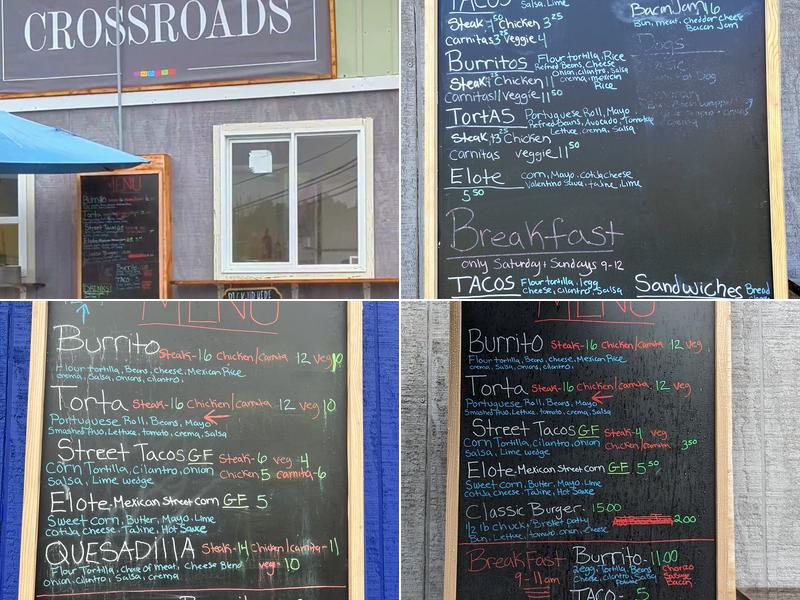 Crossroads Food Trailer Menu