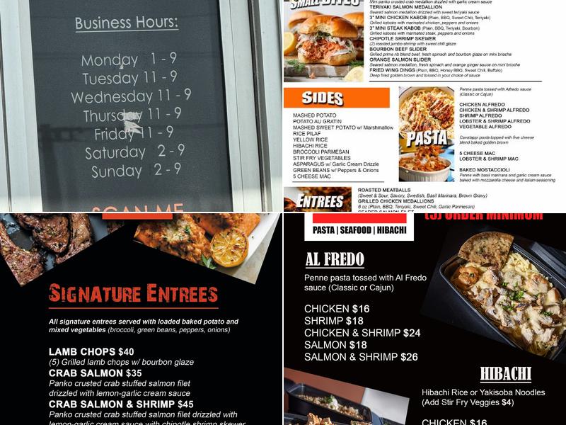 UPSCALE CUISINE Menu