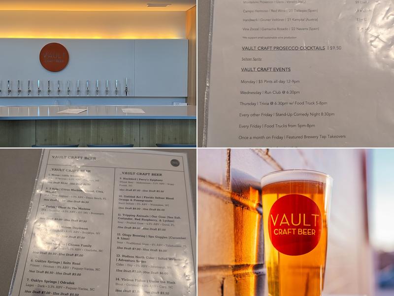 Vault Craft Beer Menu