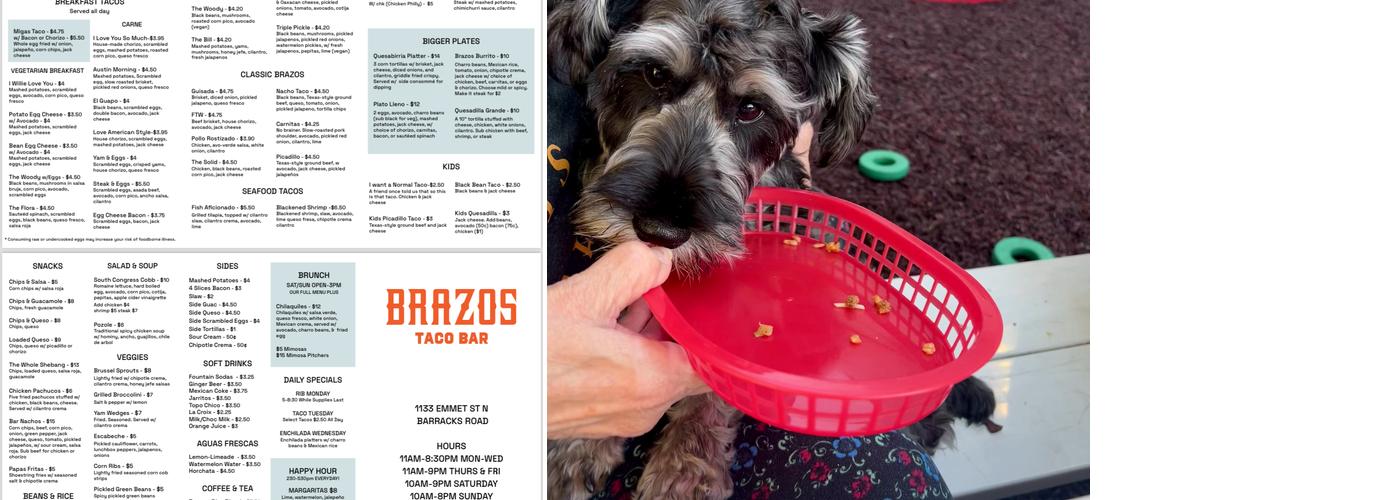 Brazos Taco Bar Menu