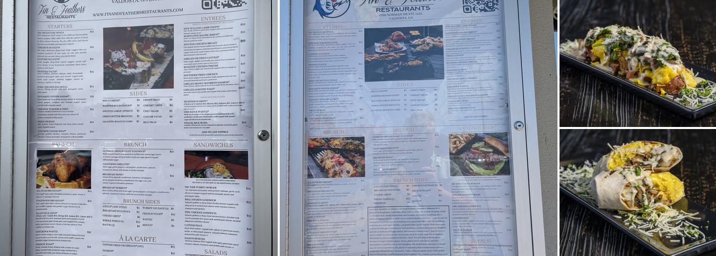 Fin & Feathers Restaurants Menu