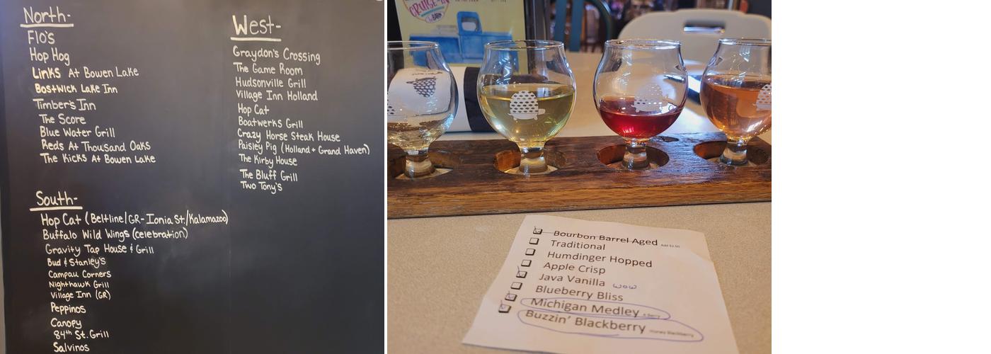 Painted Turtle Hard Cider Tasting Room Menu