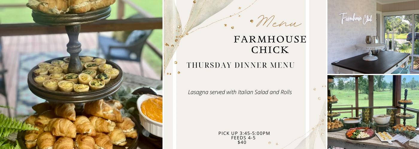 Farmhouse Chick Menu