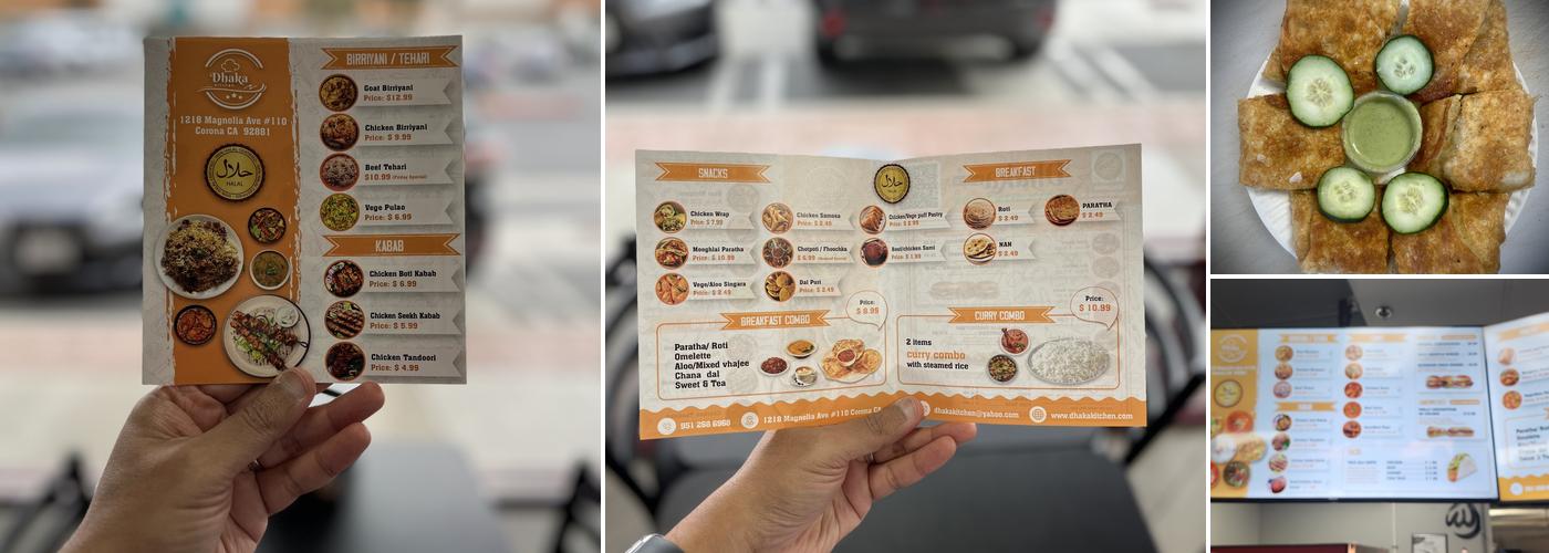 Dhaka Kitchen Menu