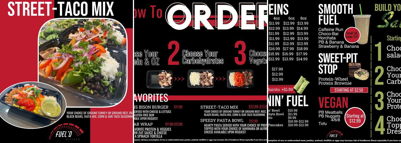 FUEL'D Kitchen Menu