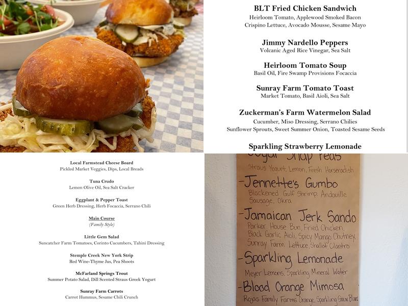 Belfare Menu
