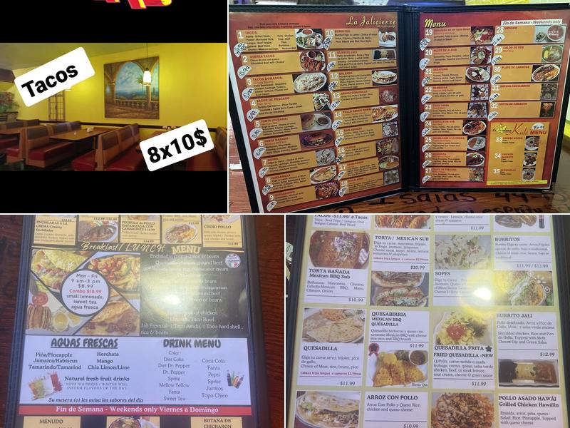 Jaliciense Restaurant Menu