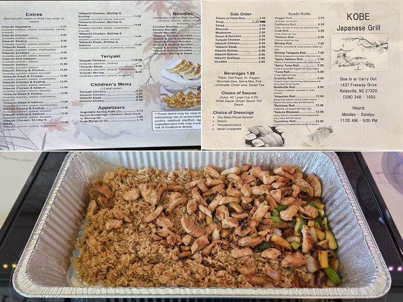 Kobe Japanese Grill Menu