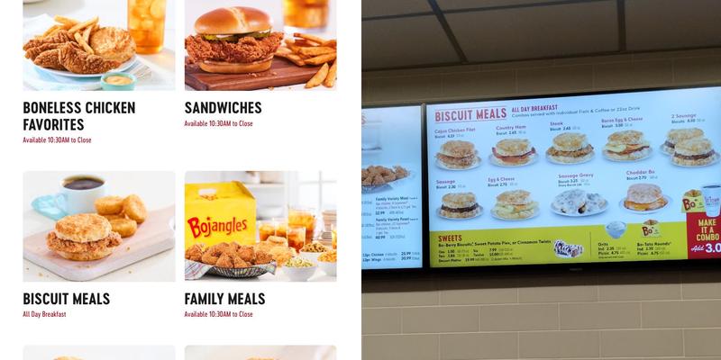 Bojangles Menu