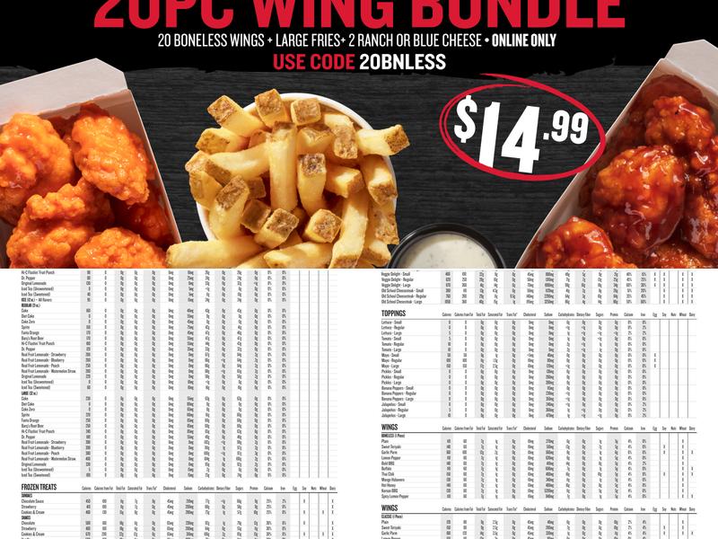 Charleys Cheesesteaks and Wings Menu