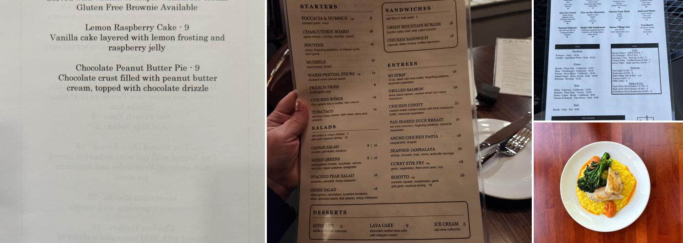 Grant's Menu