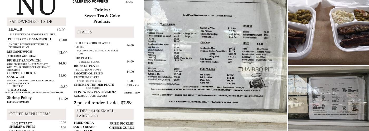 Tha BBQ PIT Menu