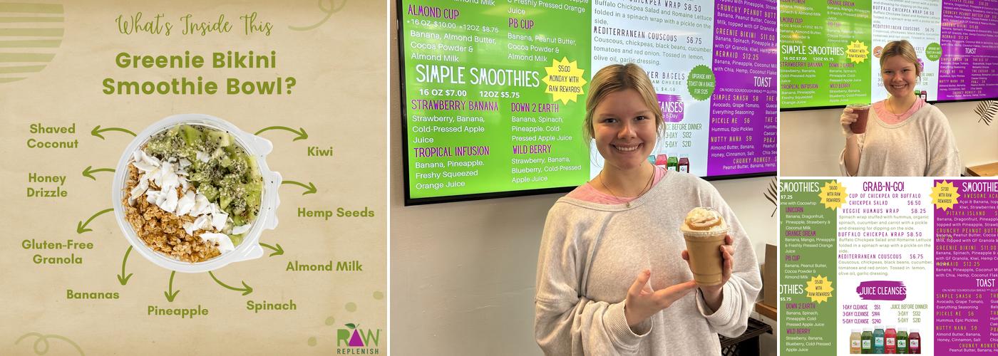 Raw Replenish Monroeville, AL Menu