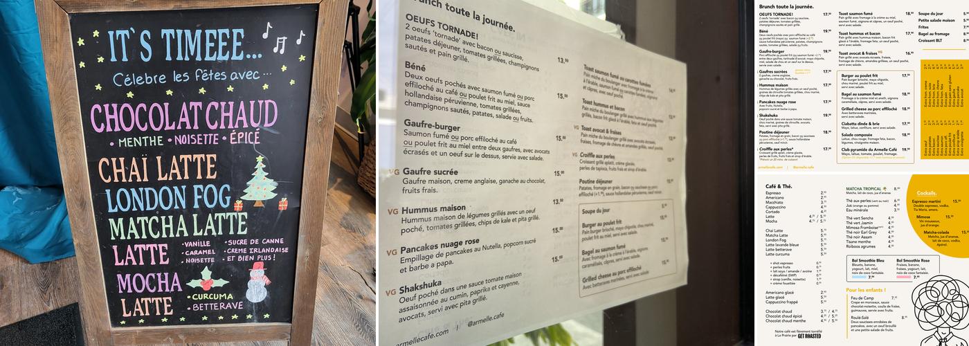Armelle Café Menu