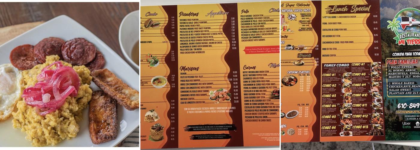 Restaurante Mi Tierra Menu