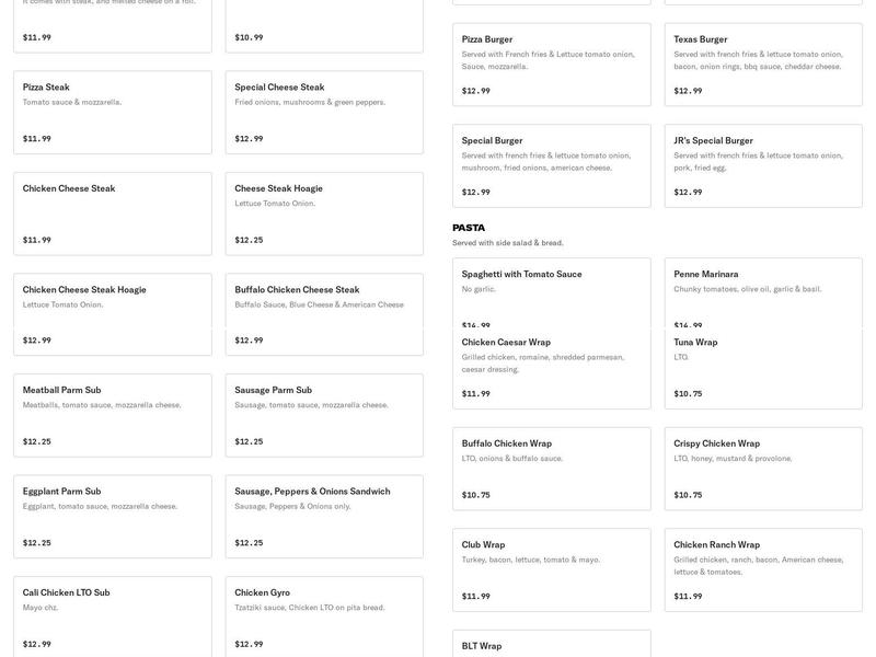 Memo's Pizza Cucina Menu