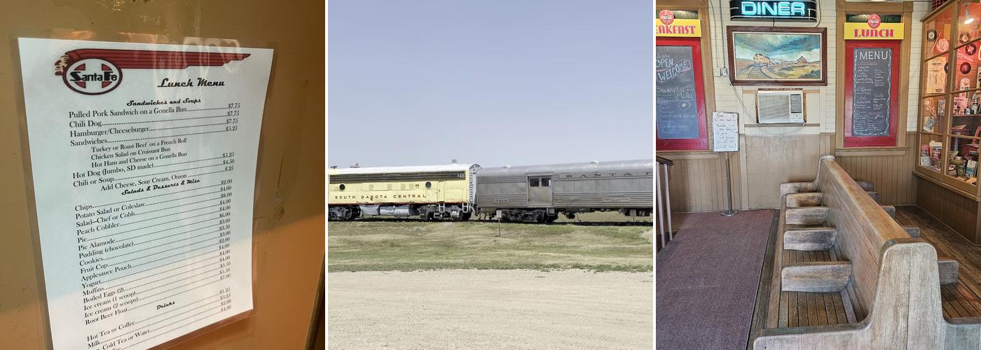 50s' Train Diner Menu