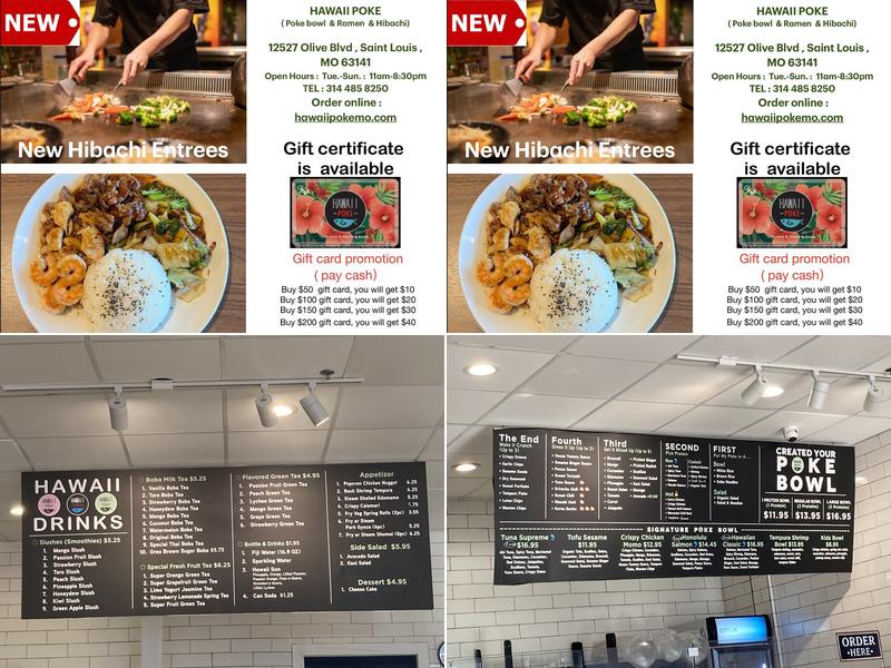 Hawaii Poke & Ramen Menu