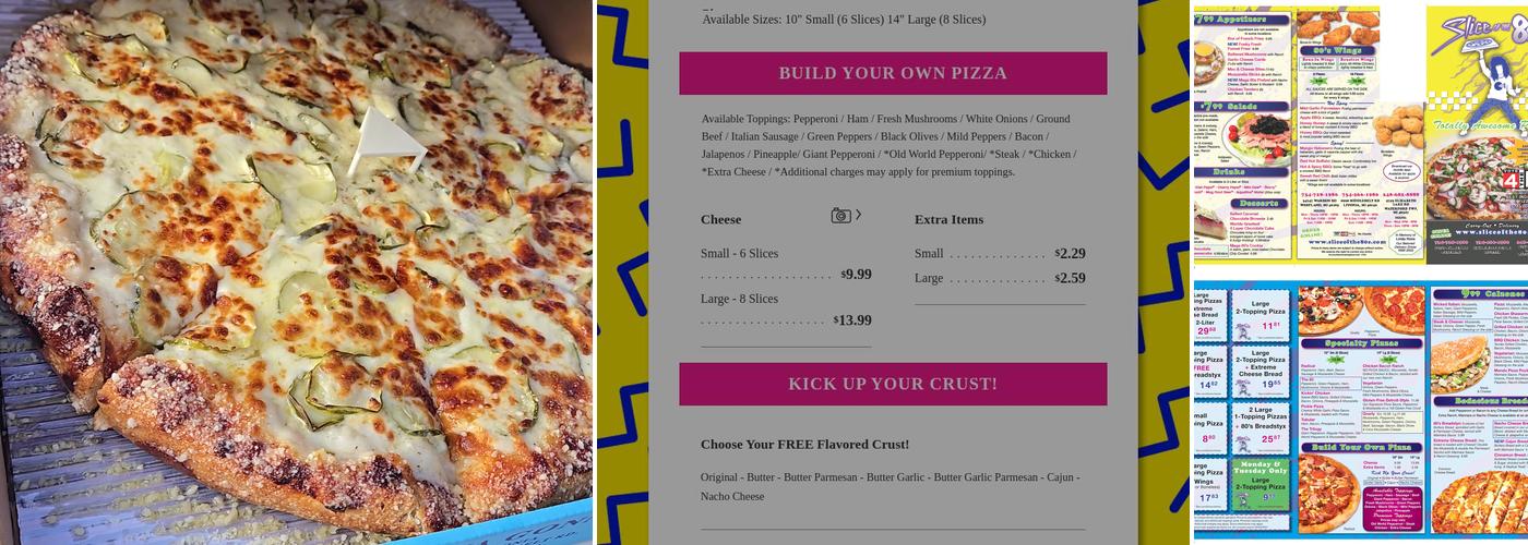 Slice Of The 80s Pizza Menu