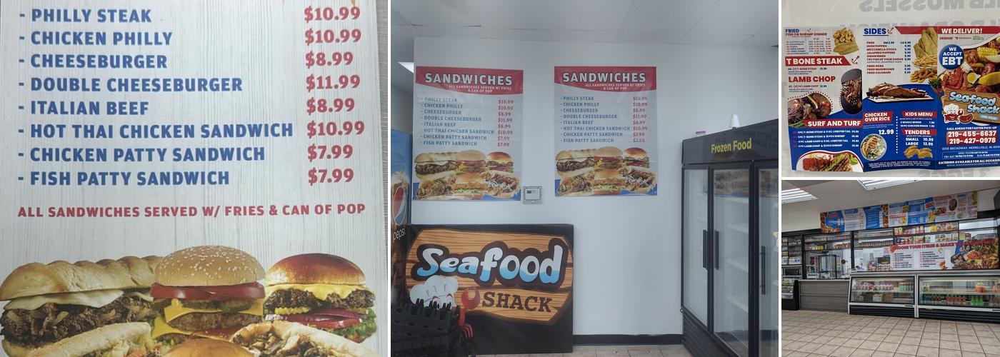 Seafood shack and steak Menu