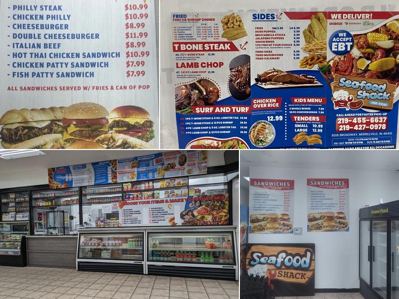 Seafood shack and steak Menu