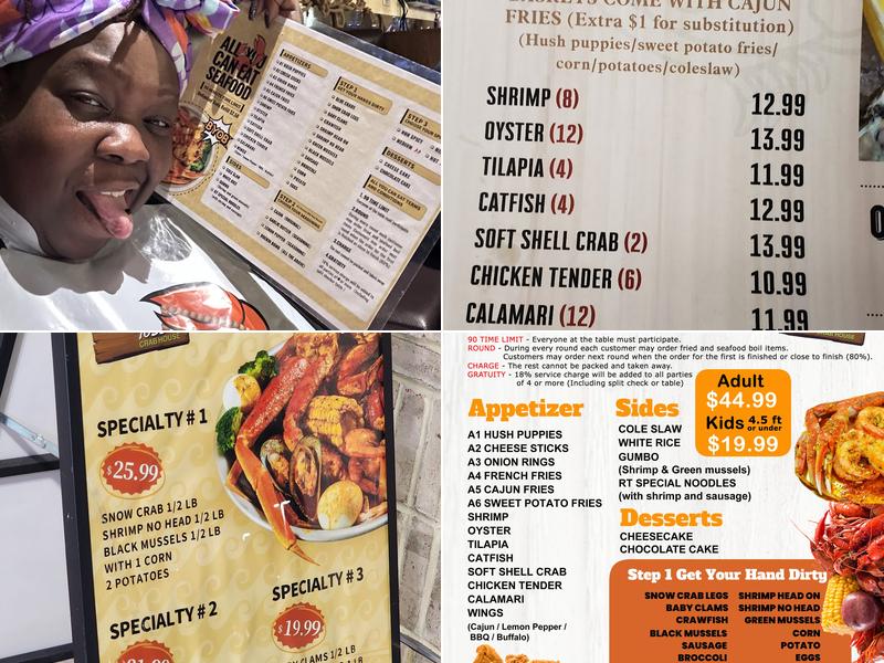 Rock & Toss Crab House - Nottingham Menu