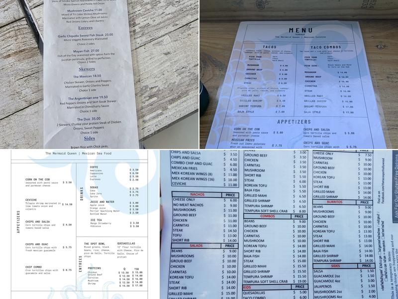 The Mermaid Queen Menu