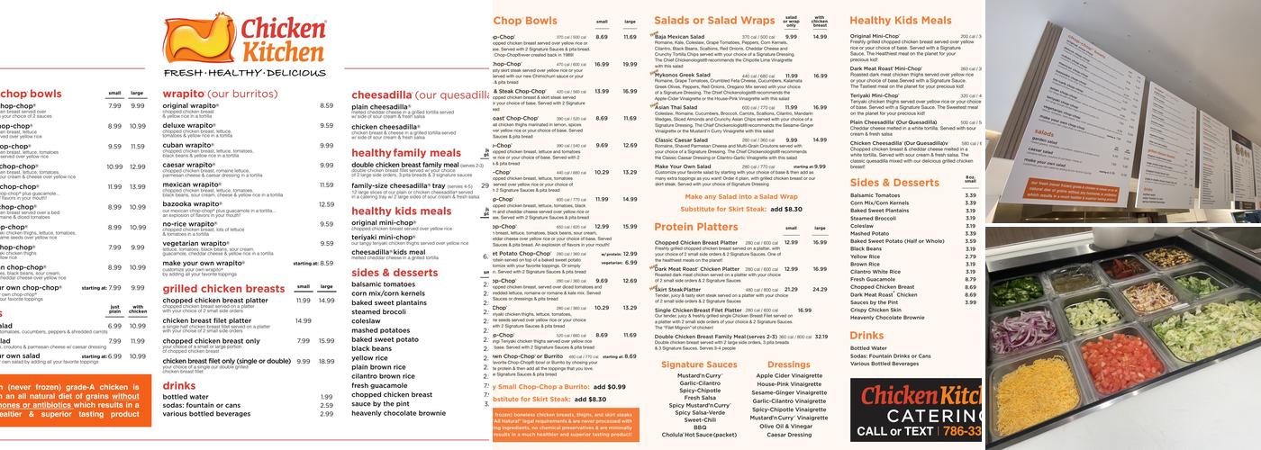 Chicken Kitchen Menu
