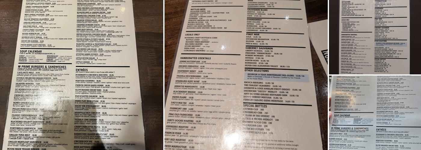 Reunion Kitchen + Drink Menu