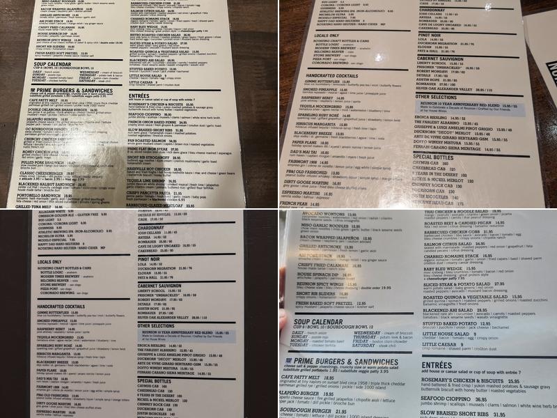 Reunion Kitchen + Drink Menu