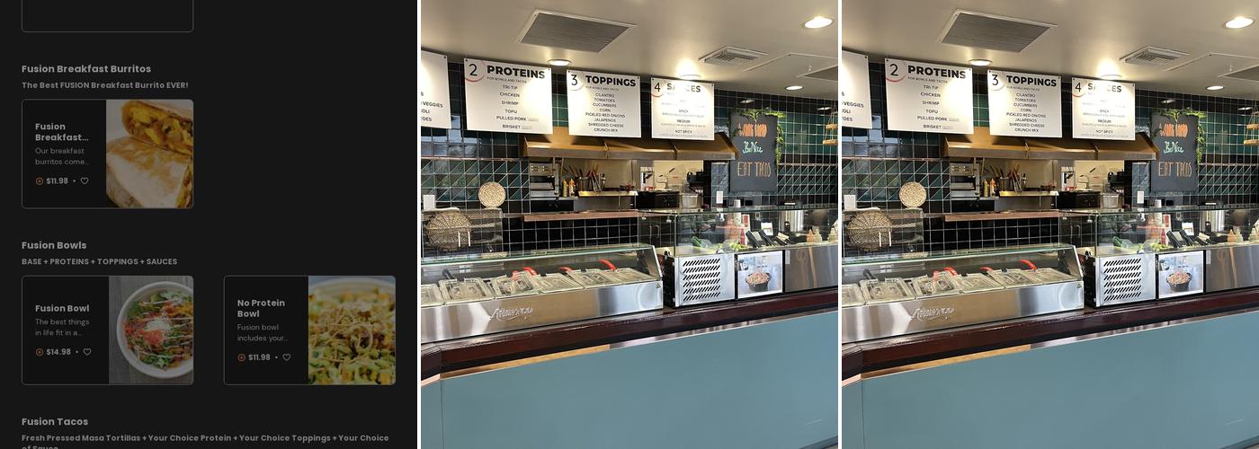 The Fusion Grill on Guasti Menu