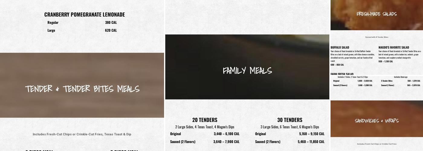 Huey Magoo's Chicken Tenders Menu