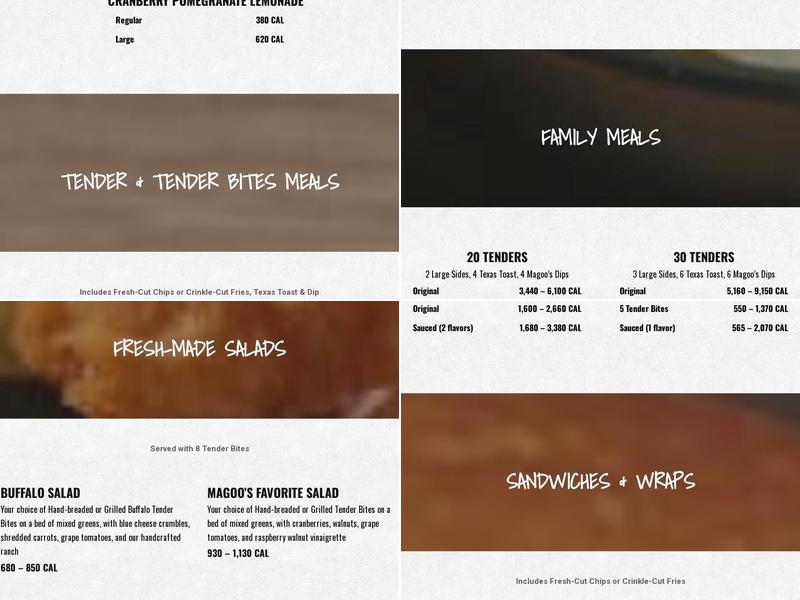Huey Magoo's Chicken Tenders Menu