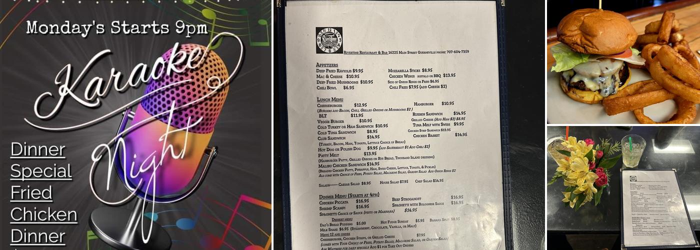Rivertime Menu