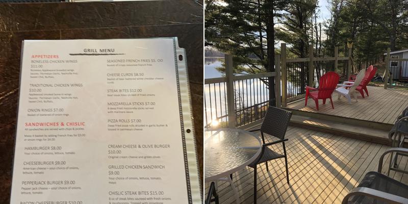 Robinson Lake Resort & Bar Menu
