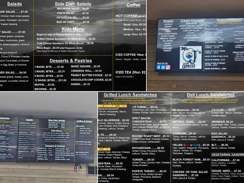 Mr. J's Elkton Express Menu