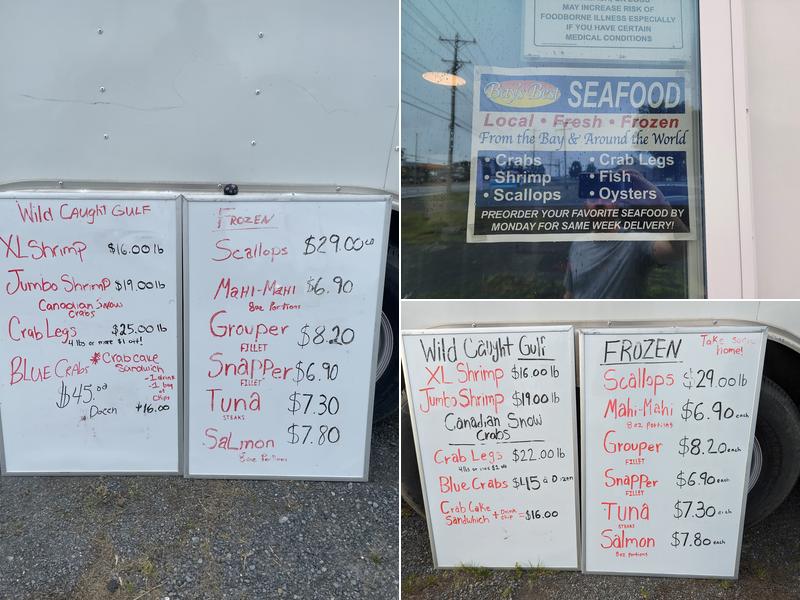 Shady lady seafood Menu