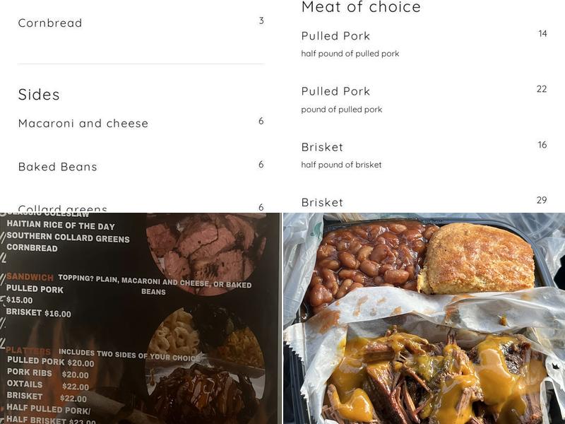 Wholly Smoke bar-q Menu