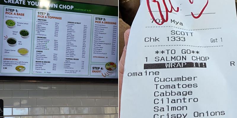 Chop Stop Menu