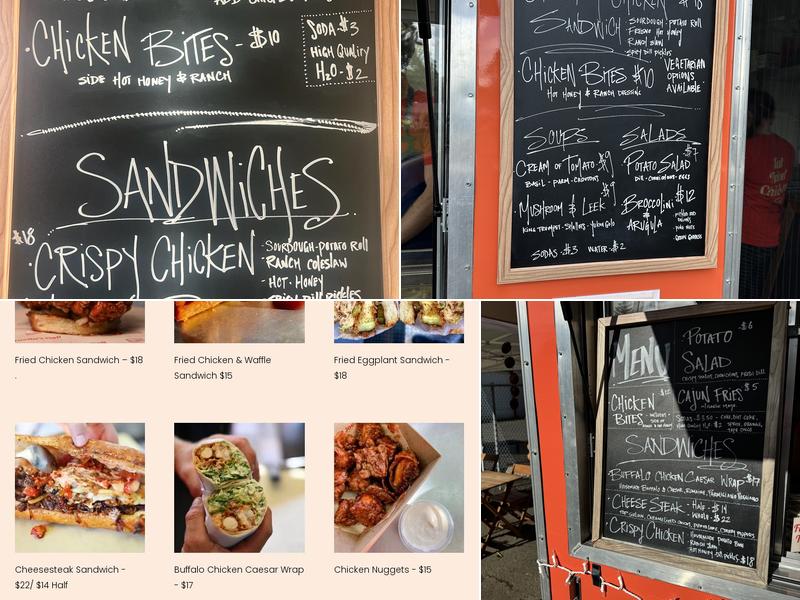 Joella's Deli Food Cart Menu