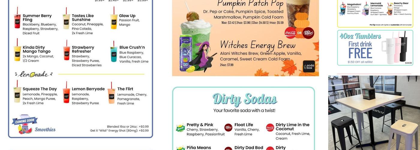 Sodabox Menu