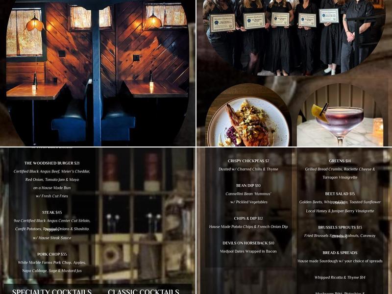 The Woodshed on Park Menu