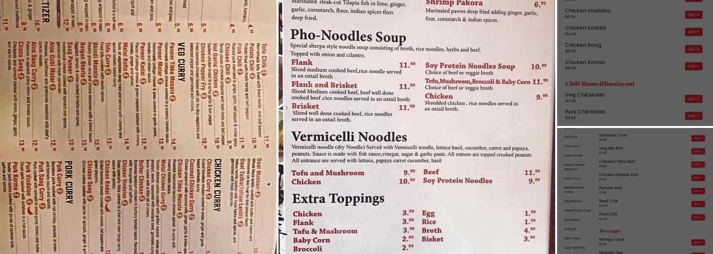 Red Panda Shelburne Menu