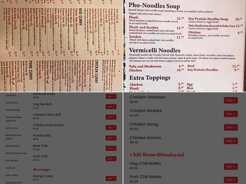 Red Panda Shelburne Menu