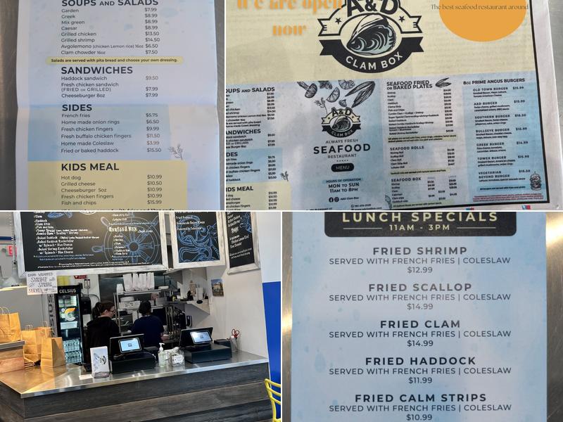 A&D Clam Box Menu