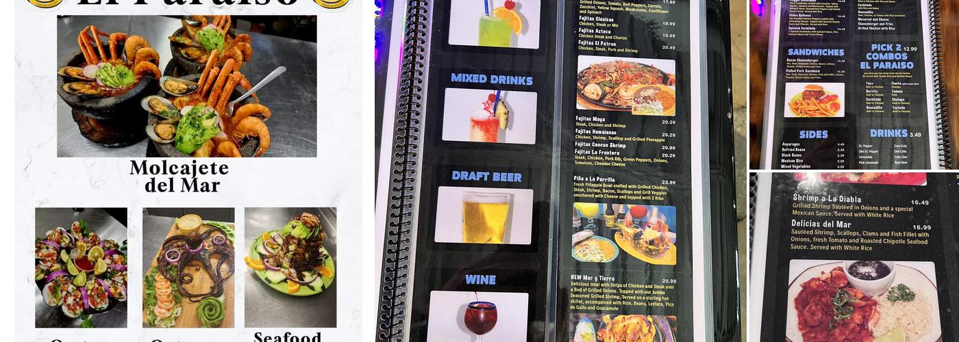 El Paraiso Mexican Kitchen Downtown Springfield Menu