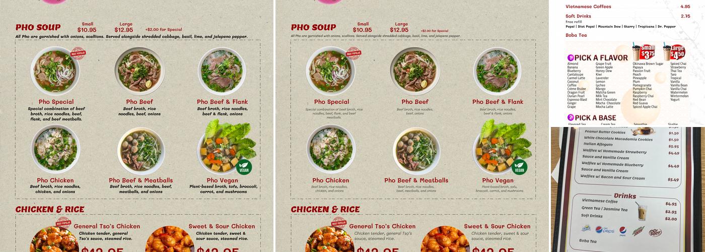 The Pho Restaurant Menu