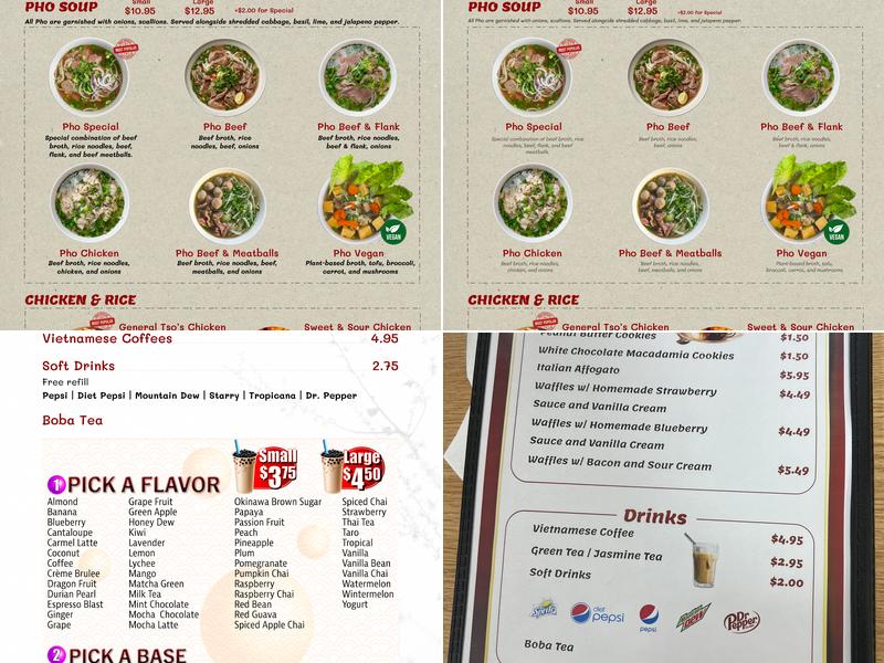The Pho Restaurant Menu